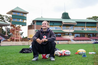 310725 - Wales Women Rugby Captain’s Run - Jasmine Joyce during Wales’ Captain’s Run ahead of the second test against Australia