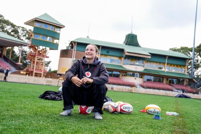 310725 - Wales Women Rugby Captain’s Run - Jasmine Joyce during Wales’ Captain’s Run ahead of the second test against Australia
