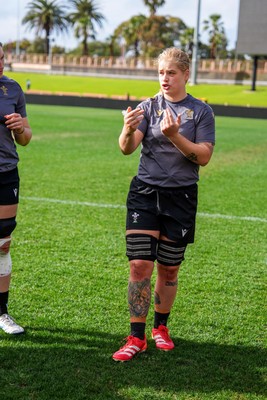 310725 - Wales Women Rugby Captain’s Run - Bethan Lewis, during Wales’ Captain’s Run ahead of the second test against Australia