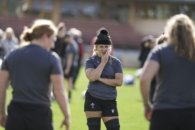 310725 - Wales Women Rugby Captain’s Run - Alex Callender during Wales’ Captain’s Run ahead of the second test against Australia