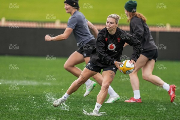 310725 - Wales Women Rugby Captain’s Run - Keira Bevan during Wales’ Captain’s Run ahead of the second test against Australia