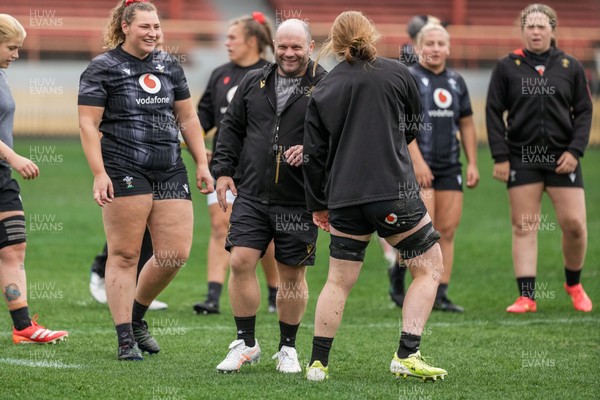 310725 - Wales Women Rugby Captain’s Run - Sean Lynn, Wales Women head coach during Wales’ Captain’s Run ahead of the second test against Australia