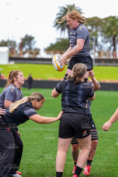 310725 - Wales Women Rugby Captain’s Run - Abbie Fleming during Wales’ Captain’s Run ahead of the second test against Australia
