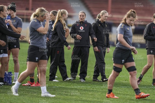 310725 - Wales Women Rugby Captain’s Run - Jasmine Joyce during Wales’ Captain’s Run ahead of the second test against Australia