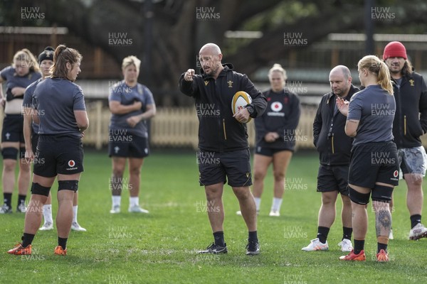 310725 - Wales Women Rugby Captain’s Run - Mike Hill, Wales Women forwards coach during Wales’ Captain’s Run ahead of the second test against Australia