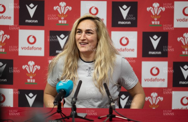 060423 -  Wales Women Rugby Media Session - Courtney Keight during a media session ahead of their TicTok Women’s 6 Nations match against England