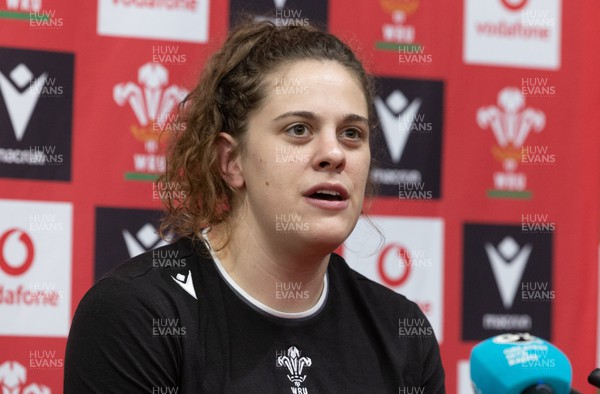 060423 -  Wales Women Rugby Media Session - Natalia John during a media session ahead of their TicTok Women’s 6 Nations match against England