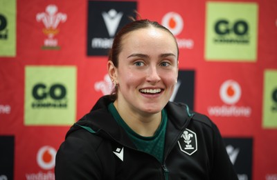 071026 Wales Women Media Conference - Nel Metcalfe during a media conference ahead of the WXV matches in Japan