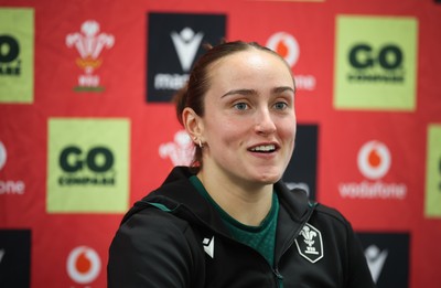 071026 Wales Women Media Conference - Nel Metcalfe during a media conference ahead of the WXV matches in Japan