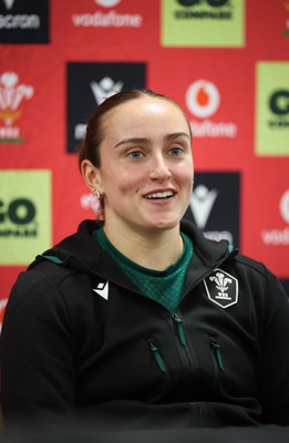 071026 Wales Women Media Conference - Nel Metcalfe during a media conference ahead of the WXV matches in Japan