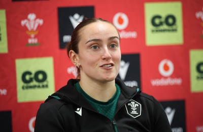 071026 Wales Women Media Conference - Nel Metcalfe during a media conference ahead of the WXV matches in Japan