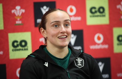 071026 Wales Women Media Conference - Nel Metcalfe during a media conference ahead of the WXV matches in Japan