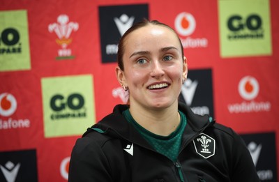 071026 Wales Women Media Conference - Nel Metcalfe during a media conference ahead of the WXV matches in Japan