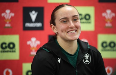 071026 Wales Women Media Conference - Nel Metcalfe during a media conference ahead of the WXV matches in Japan