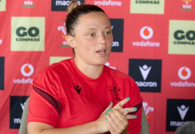 150626 - Wales Women Rugby Media Session - Alisha Joyce during a media session ahead of the match against The Barbarians at the Allianz Stadium