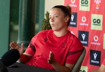 150626 - Wales Women Rugby Media Session - Alisha Joyce during a media session ahead of the match against The Barbarians at the Allianz Stadium