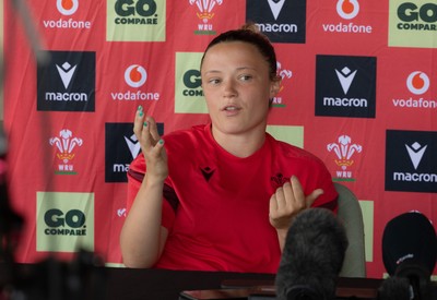 150626 - Wales Women Rugby Media Session - Alisha Joyce during a media session ahead of the match against The Barbarians at the Allianz Stadium
