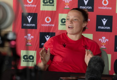 150626 - Wales Women Rugby Media Session - Alisha Joyce during a media session ahead of the match against The Barbarians at the Allianz Stadium