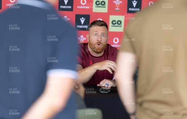 150626 - Wales Women Rugby Media Session - Tyrone Holmes, Wales Women defence coach during a media session ahead of the match against The Barbarians at the Allianz Stadium