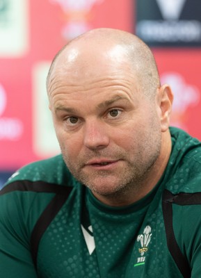 150926 Wales Women Rugby Media Conference - Sean Lynn, Wales head coach during a media conference ahead of the WXV match against South Africa