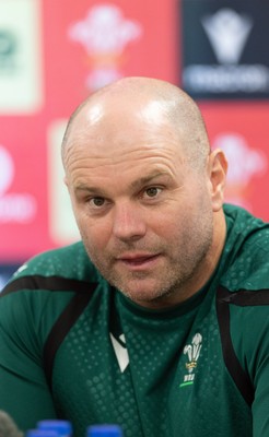 150926 Wales Women Rugby Media Conference - Sean Lynn, Wales head coach during a media conference ahead of the WXV match against South Africa