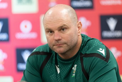 150926 Wales Women Rugby Media Conference - Sean Lynn, Wales head coach during a media conference ahead of the WXV match against South Africa