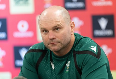 150926 Wales Women Rugby Media Conference - Sean Lynn, Wales head coach during a media conference ahead of the WXV match against South Africa