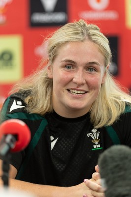 150926 Wales Women Rugby Media Conference - Wales co-captain Alex Callender during a media conference ahead of the WXV match against South Africa