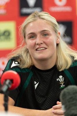 150926 Wales Women Rugby Media Conference - Wales co-captain Alex Callender during a media conference ahead of the WXV match against South Africa
