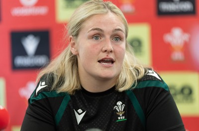 150926 Wales Women Rugby Media Conference - Wales co-captain Alex Callender during a media conference ahead of the WXV match against South Africa
