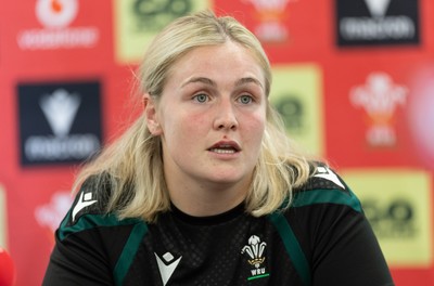 150926 Wales Women Rugby Media Conference - Wales co-captain Alex Callender during a media conference ahead of the WXV match against South Africa