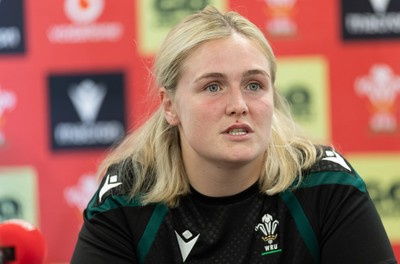150926 Wales Women Rugby Media Conference - Wales co-captain Alex Callender during a media conference ahead of the WXV match against South Africa