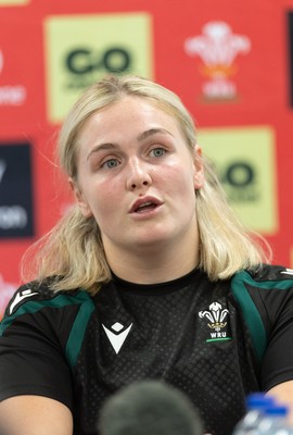 150926 Wales Women Rugby Media Conference - Wales co-captain Alex Callender during a media conference ahead of the WXV match against South Africa