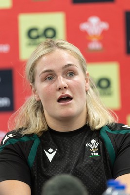 150926 Wales Women Rugby Media Conference - Wales co-captain Alex Callender during a media conference ahead of the WXV match against South Africa