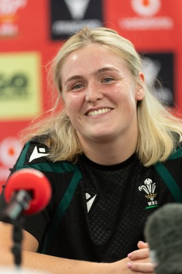 150926 Wales Women Rugby Media Conference - Wales co-captain Alex Callender during a media conference ahead of the WXV match against South Africa