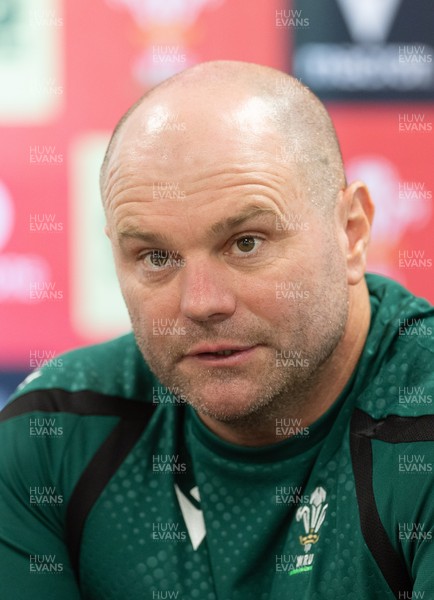 150926 Wales Women Rugby Media Conference - Sean Lynn, Wales head coach during a media conference ahead of the WXV match against South Africa