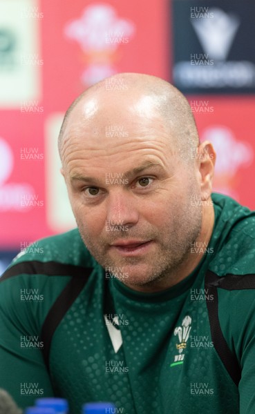 150926 Wales Women Rugby Media Conference - Sean Lynn, Wales head coach during a media conference ahead of the WXV match against South Africa
