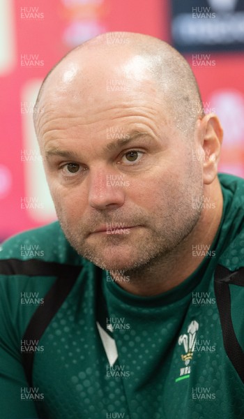 150926 Wales Women Rugby Media Conference - Sean Lynn, Wales head coach during a media conference ahead of the WXV match against South Africa