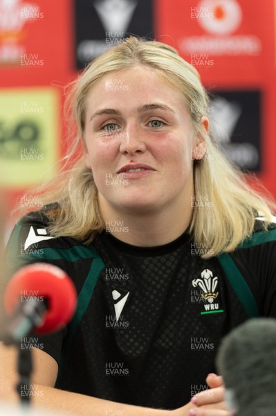 150926 Wales Women Rugby Media Conference - Wales co-captain Alex Callender during a media conference ahead of the WXV match against South Africa