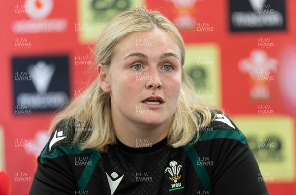 150926 Wales Women Rugby Media Conference - Wales co-captain Alex Callender during a media conference ahead of the WXV match against South Africa