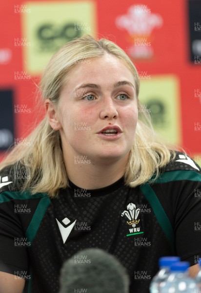 150926 Wales Women Rugby Media Conference - Wales co-captain Alex Callender during a media conference ahead of the WXV match against South Africa