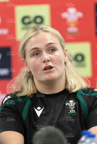 150926 Wales Women Rugby Media Conference - Wales co-captain Alex Callender during a media conference ahead of the WXV match against South Africa