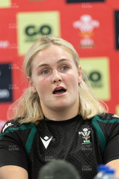 150926 Wales Women Rugby Media Conference - Wales co-captain Alex Callender during a media conference ahead of the WXV match against South Africa