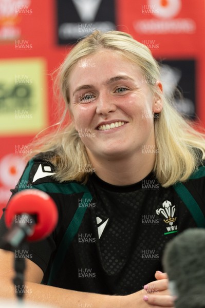 150926 Wales Women Rugby Media Conference - Wales co-captain Alex Callender during a media conference ahead of the WXV match against South Africa