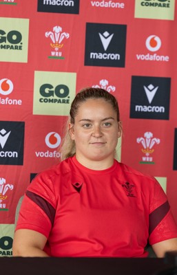 180626 - Wales Women Rugby Media Conference - Freya Bell during a media conference ahead of the match against The Barbarians at the Allianz Stadium