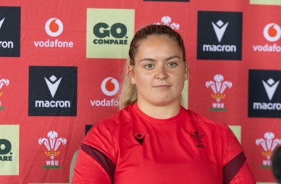 180626 - Wales Women Rugby Media Conference - Freya Bell during a media conference ahead of the match against The Barbarians at the Allianz Stadium