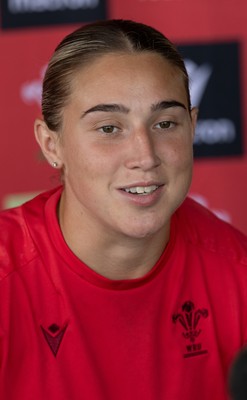 180626 - Wales Women Rugby Media Conference - Anwen Owen during a media conference ahead of the match against The Barbarians at the Allianz Stadium