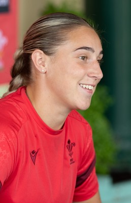 180626 - Wales Women Rugby Media Conference - Anwen Owen during a media conference ahead of the match against The Barbarians at the Allianz Stadium