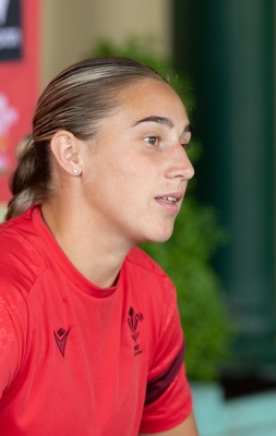 180626 - Wales Women Rugby Media Conference - Anwen Owen during a media conference ahead of the match against The Barbarians at the Allianz Stadium