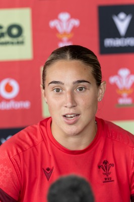180626 - Wales Women Rugby Media Conference - Anwen Owen during a media conference ahead of the match against The Barbarians at the Allianz Stadium